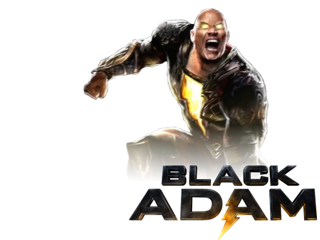 Imagem do Black Adam com o logo